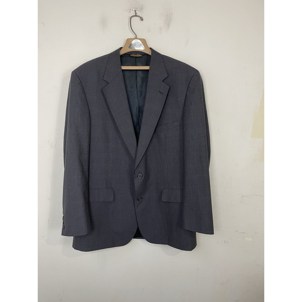 Brooks Brothers‎ Mens Blazer 48 Blue Plaid Wool Wedding Sport Coat Church